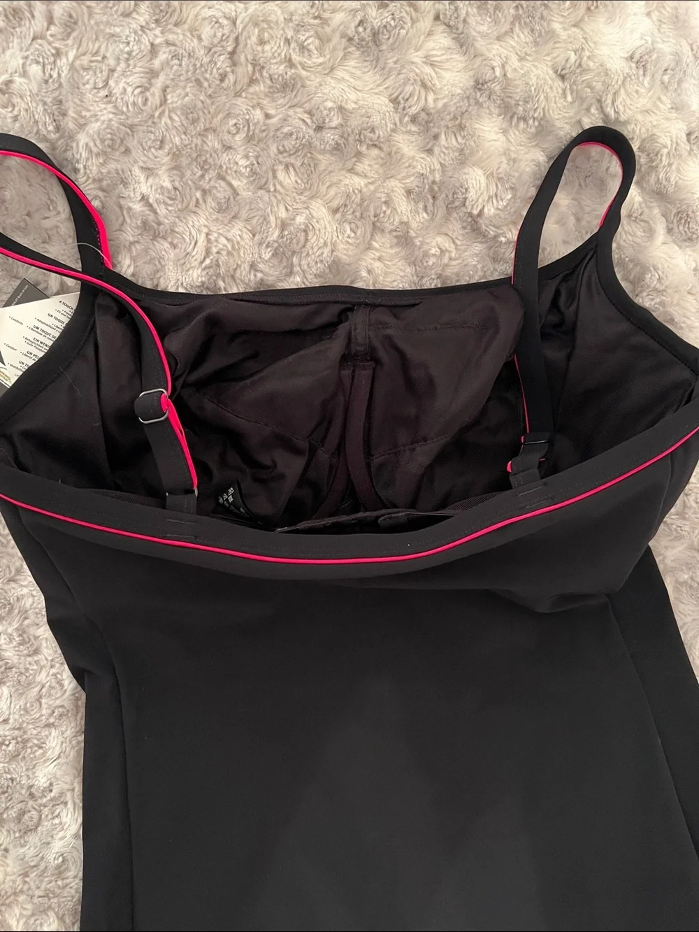 Panache Grace Black Underwire Tankini Swim Top Size 30H NWT